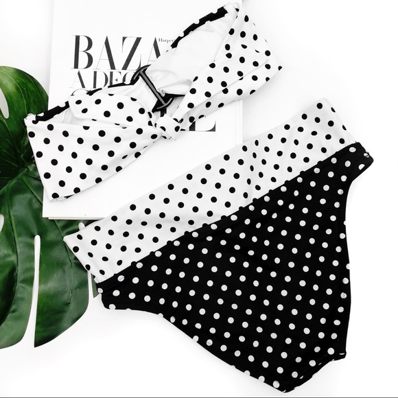 Victoria’s Secret polka dot black and white bikini - Picture 2 of 3